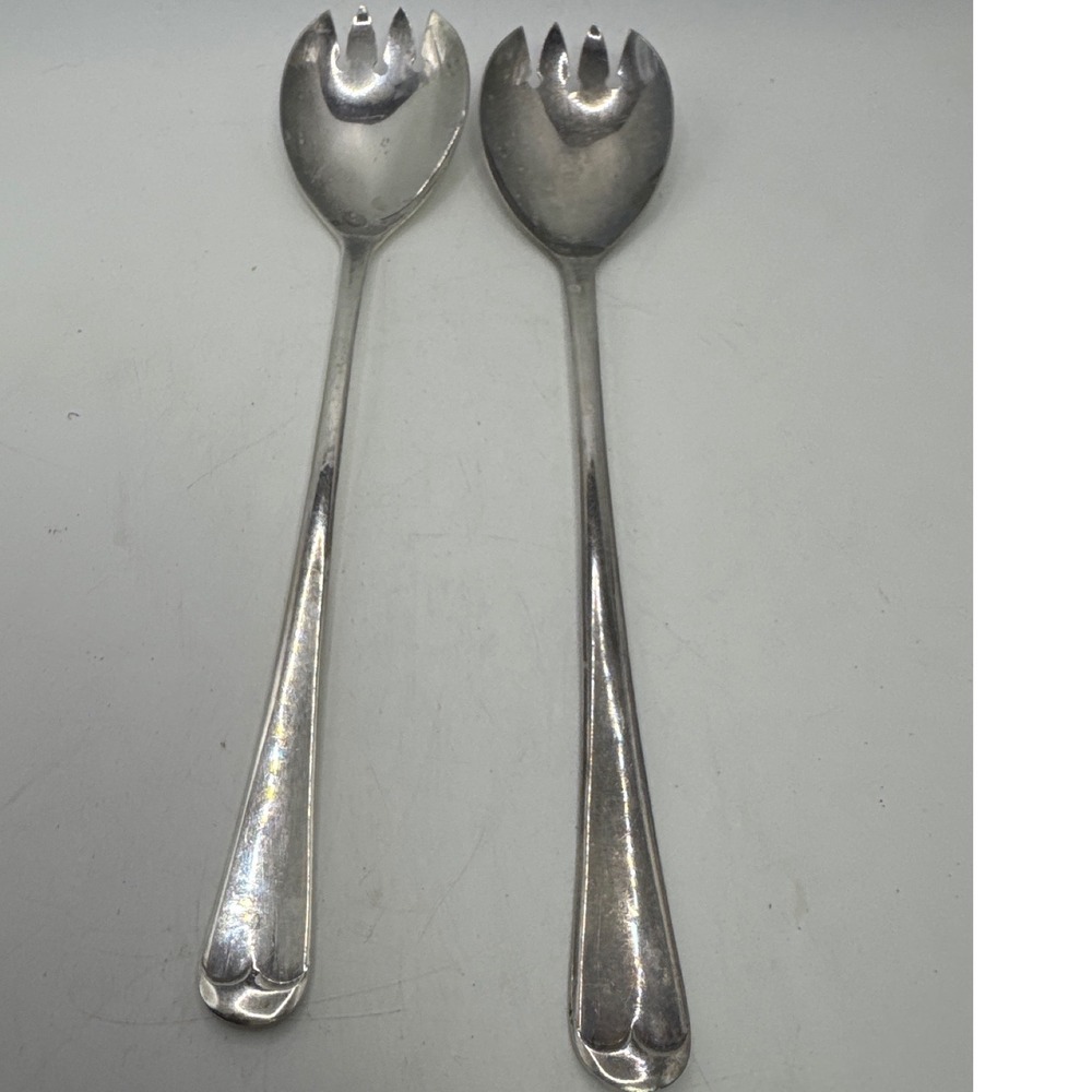 Vintage EPNS England Silver Plated Serving Spoons 8.5 Inch Made in England Spork